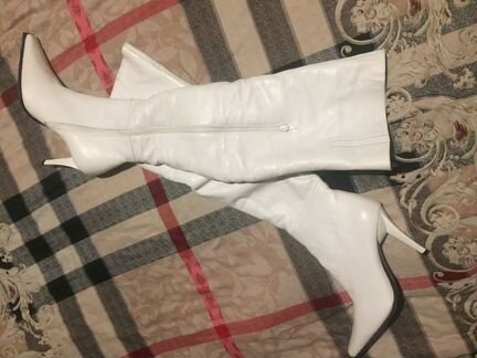 Белоснежные ботфорты, зима, эксклюзив