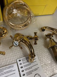 Комплект смесителей cristina Золото 24k
