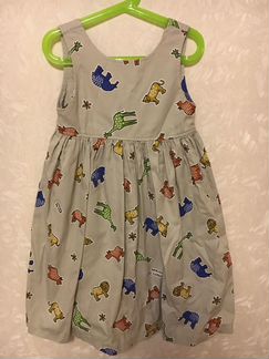 Летнее платье хлопок фирменное, 5-6 лет