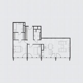 2-к апартаменты, 89.1 м², 8/12 эт.