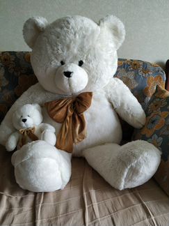 Плюшевый медведь белый большой