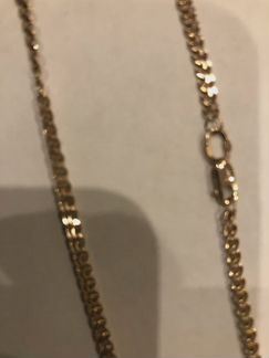 Серебрянная с позолотой цепочка новая