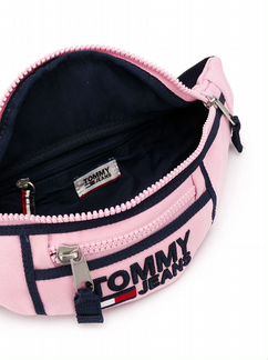 Сумка поясная tommy jeans розовая