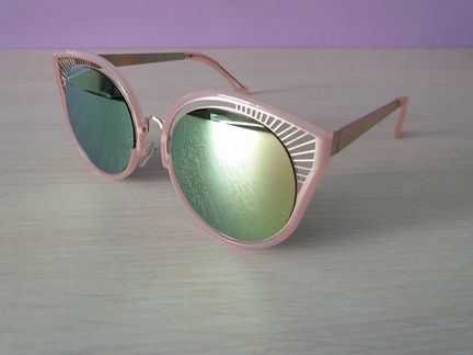 Очки кошачий глаз розовые