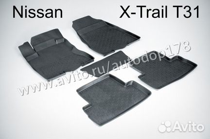 Толстые резиновые коврики Nissan X-Trail T31