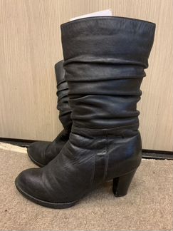 Сапоги женские зима кожа 39