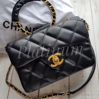 Сумка Chanel Flap женская Шанель черная кожа