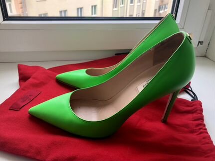 Туфли лодочки зеленые Valentino