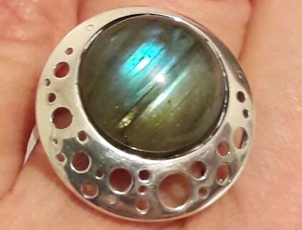 Кольцо с лабрадором, браслет с цитрином