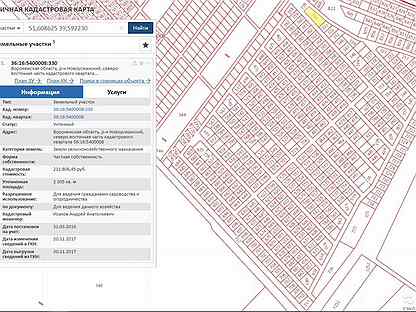 Кадастровая карта воронежской области новоусманский район отрадное