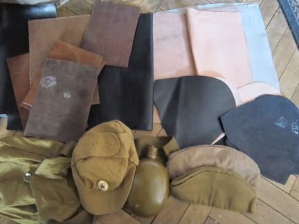 Планшет, шапка, штаны, плащ, погоны, кожа