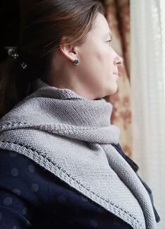 Косынка вязаная, полушерстяная