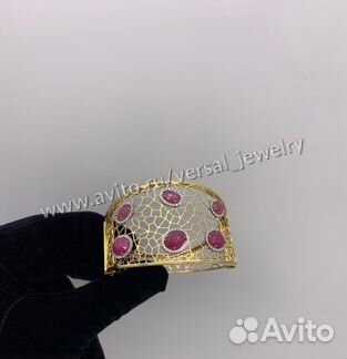 Роскошный браслет с рубинами и бриллиантами