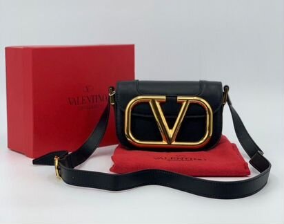 Женская сумка Valentino из кожи бежевая новая