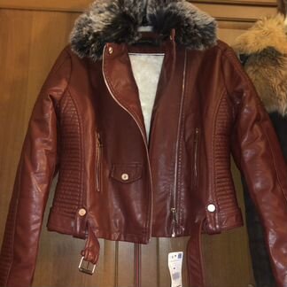 Новаякуртка кожаная утеплённая