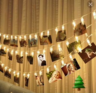 Гирлянда прищепки