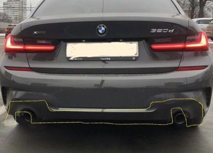 Диффузор bmw g20 м пакет