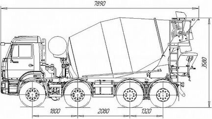 Автобетоносмеситель 5814Y7-01 на шасси камаз 6540