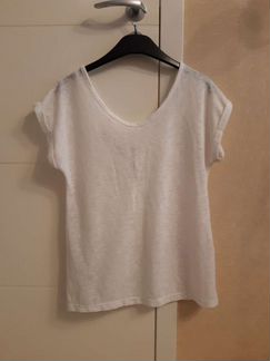 Прозрачная футболка с низким воротом Stradivarius