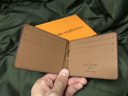 Зажим для денег Луи Виттон Brown LV