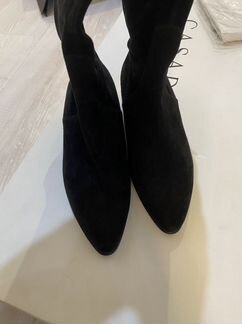 Новые Замшевые сапоги чулки Casadei
