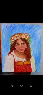 Картина Маслом Русская девушка