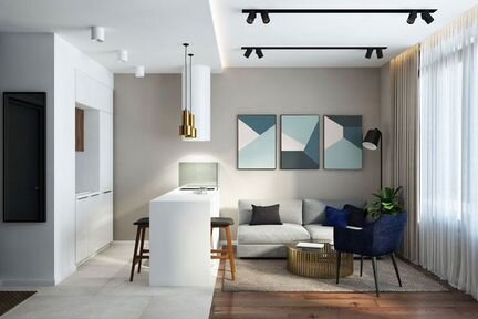 1-к апартаменты, 60.1 м², 5/12 эт.