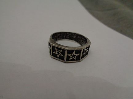 Кольцо Alchemy Gothic Threepenny Hex, 19