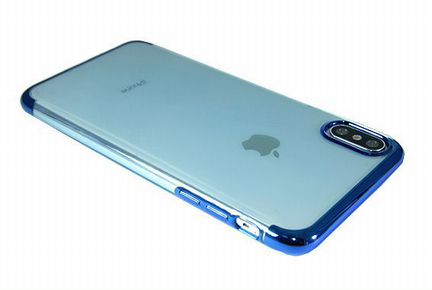 Чехол-накладка для iPhone XS Max electroplated TPU doka синий