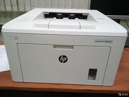 Принтер HP LaserJet M203dw пробег 18K+ новый драм