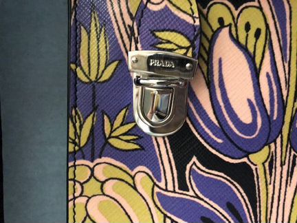 Клатч Prada Saffiano Stamp Vintage Оригинал