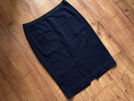 Юбка карандаш трикотажная синяя Uniqlo размер М
