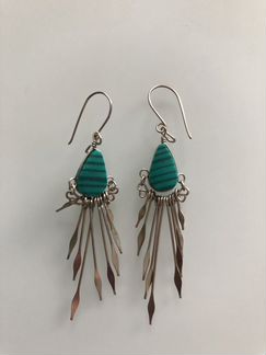 Серьги серебро и камень