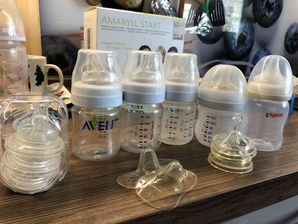 Бутылочки avent nuk pigeon накладки на соски для к
