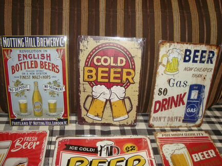 Жестяные пивные таблички 23х30