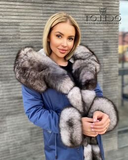 Парка с натуральным мехом