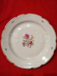 Тарелка большая СССР. Дулевский фарфоровый завод