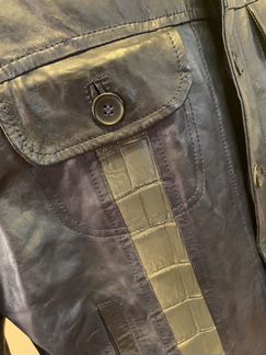 Итальянская куртка с крокодиловыми вставками