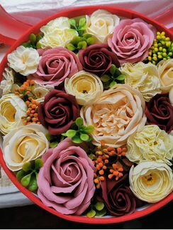 Букет из мыльных роз