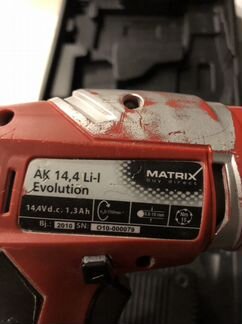 Аккумуляторная дрель Matrix