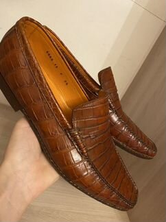 Новые туфли santoni крокодил оригинал
