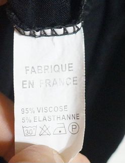 Топ чёрный, Франция, размер S