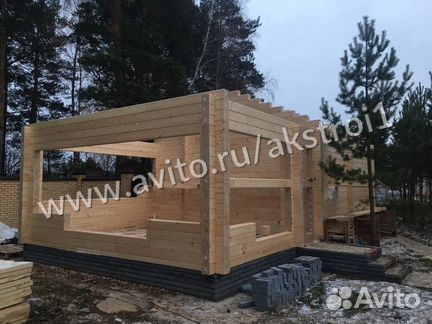 Дом из бруса 11 на 6 м. Строительство домов и бань