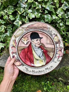 Royal Doulton старинная тарелка, Охотник, Англия