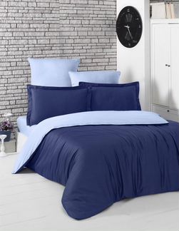 Постельное белье Lamont Цвет: Темно-Синий, Голубой (2 сп. евро)