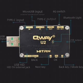 USB тестер Qway-U2p (Web-U2, Witrn-U2)