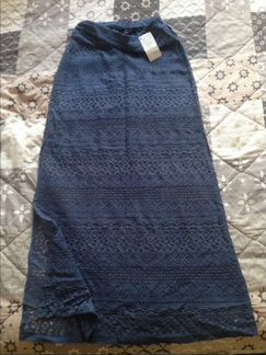 Новая кружевная макси юбка kiabi