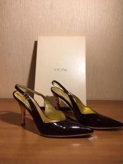 Босоножки Vicini Италия бордо лак