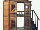 Двухэтажная Кровать-домик с модульной лестницей