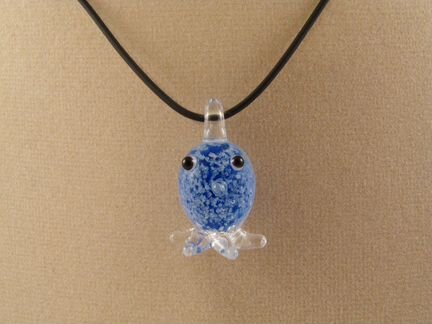 Подвеска Синий осьминожка (лэмпворк)